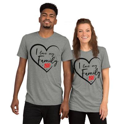 I love My Family Black unisex tri-blend t-shirt - That Family Reunion Chick