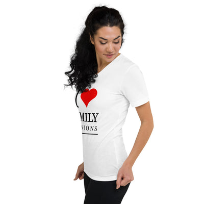 I love black Unisex V-Neck T-Shirt - That Family Reunion Chick