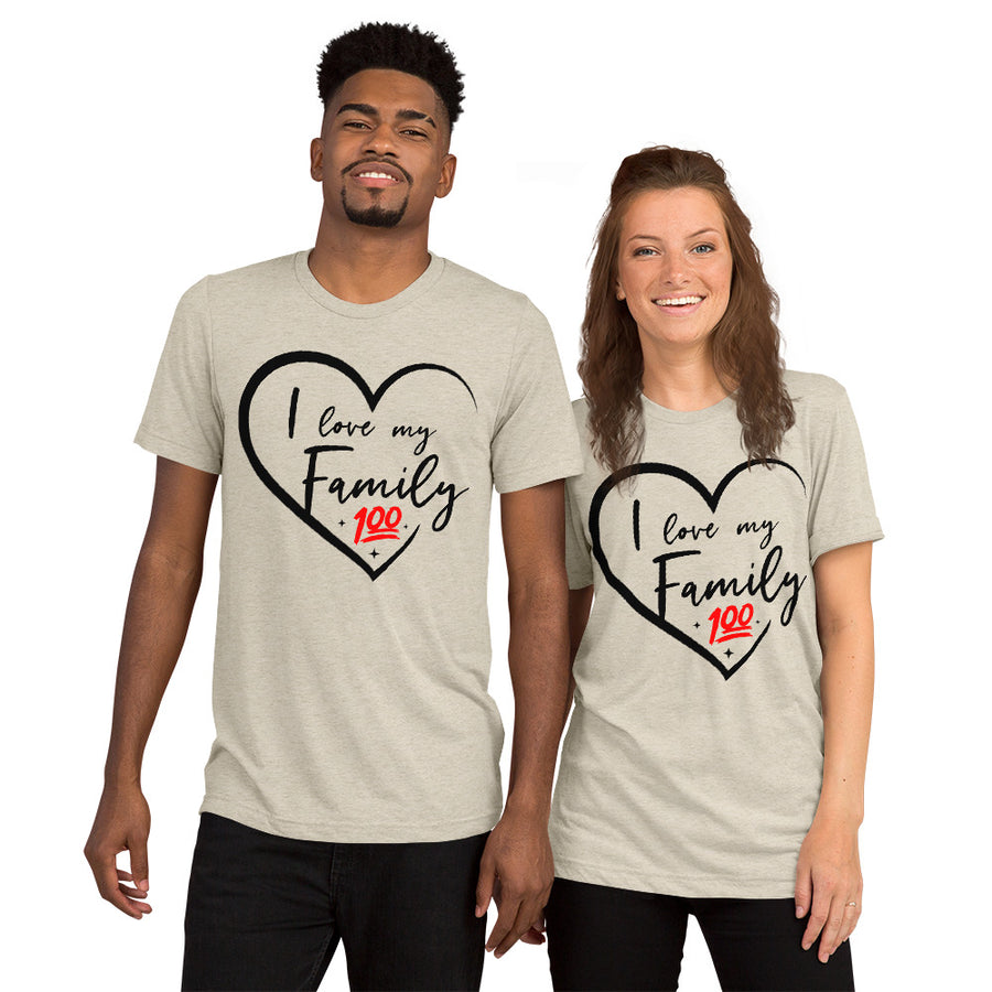 I love My Family Black unisex tri-blend t-shirt - That Family Reunion Chick