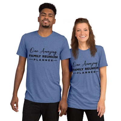 One Amazing Planner Black unisex Tri-blend t-shirt - That Family Reunion Chick
