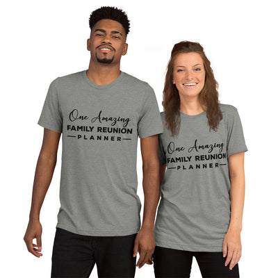 One Amazing Planner Black unisex Tri-blend t-shirt - That Family Reunion Chick