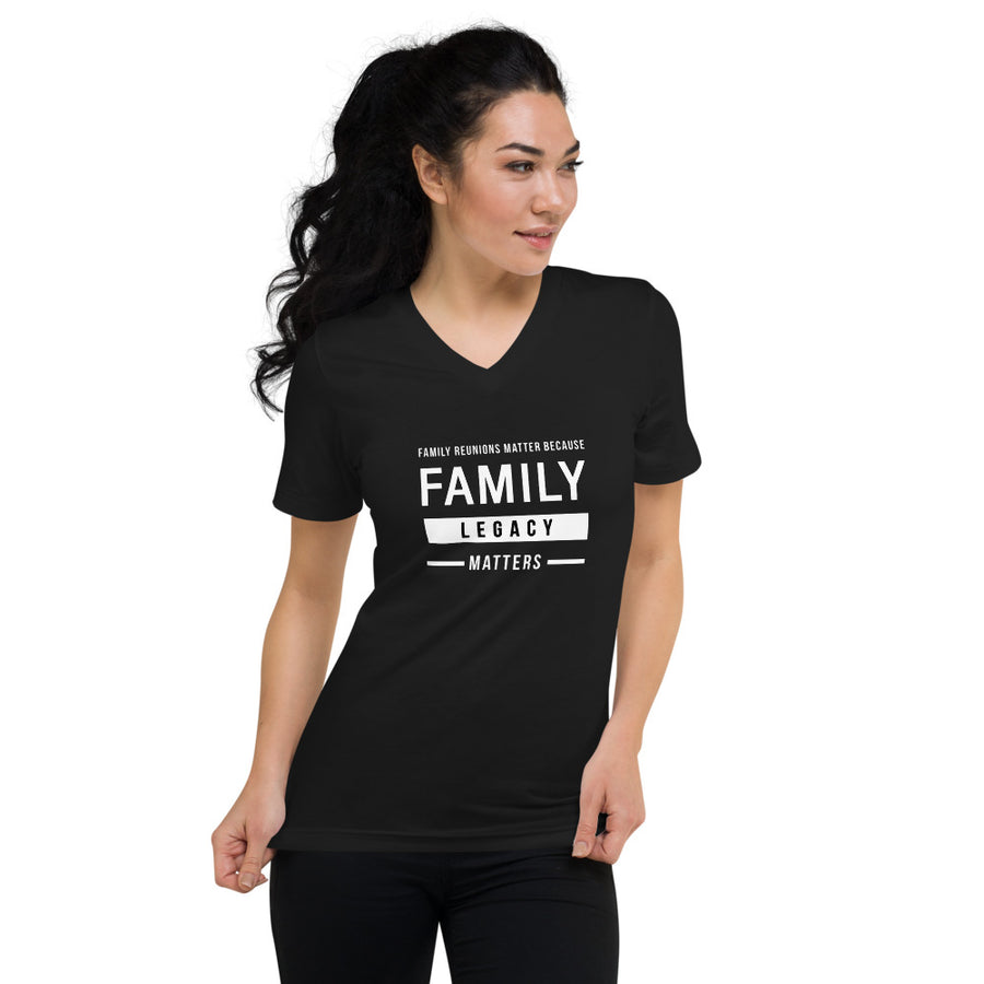 Family Legacy V-Neck T-Shirt - That Family Reunion Chick