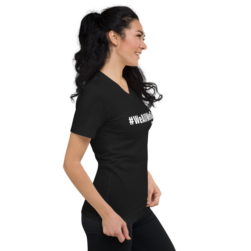 WeAllWeGet white Unisex V-Neck T-Shirt - That Family Reunion Chick