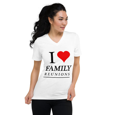 I love black Unisex V-Neck T-Shirt - That Family Reunion Chick
