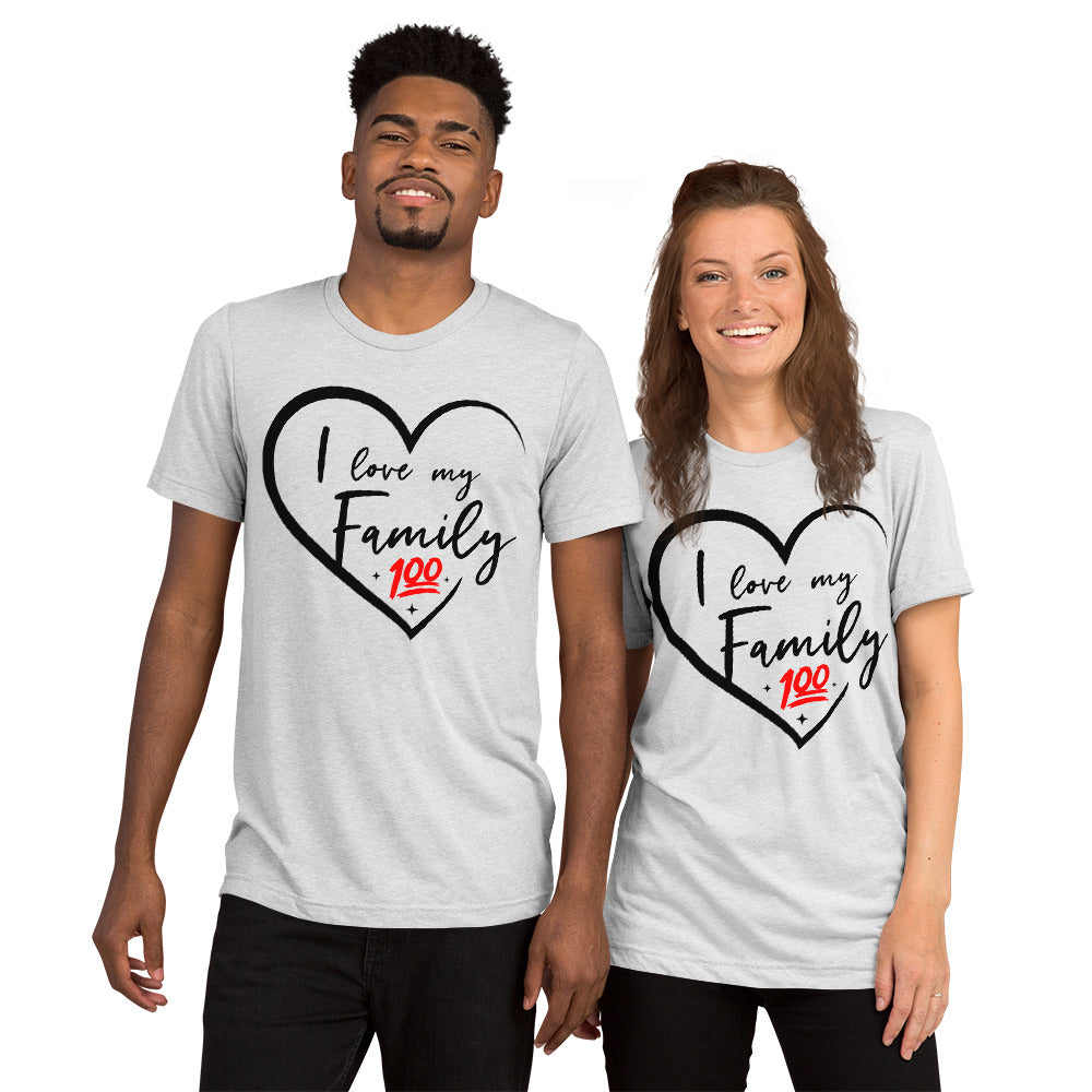 I love My Family Black unisex tri-blend t-shirt - That Family Reunion Chick