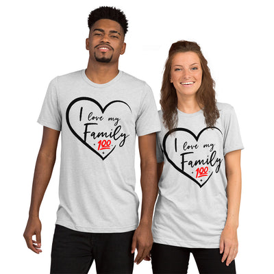 I love My Family Black unisex tri-blend t-shirt - That Family Reunion Chick