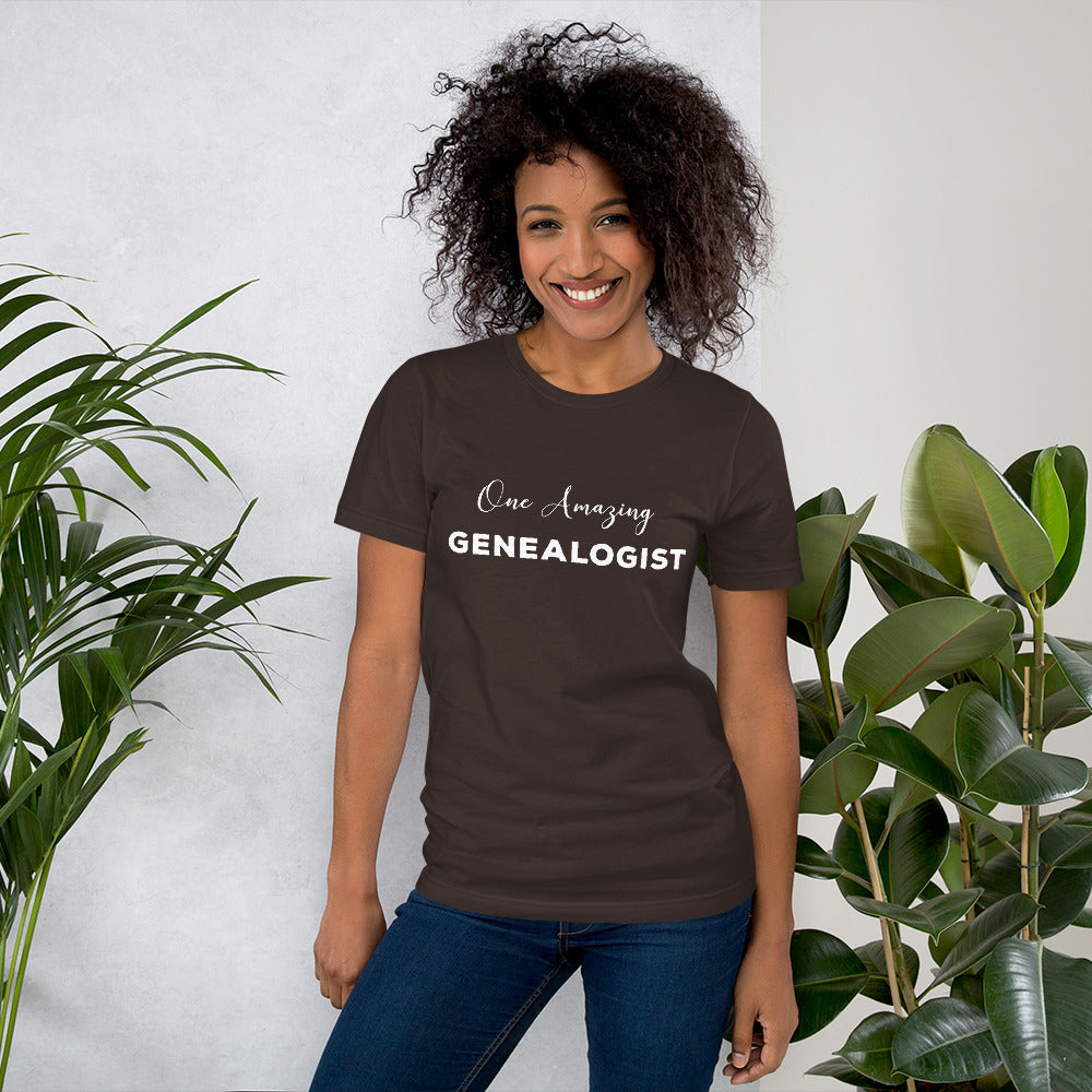 One Amazing Genealogist Unisex T-Shirt - That Family Reunion Chick