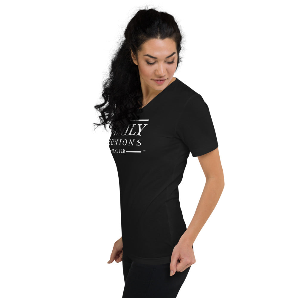 Family Reunions V-Neck T-Shirt - That Family Reunion Chick