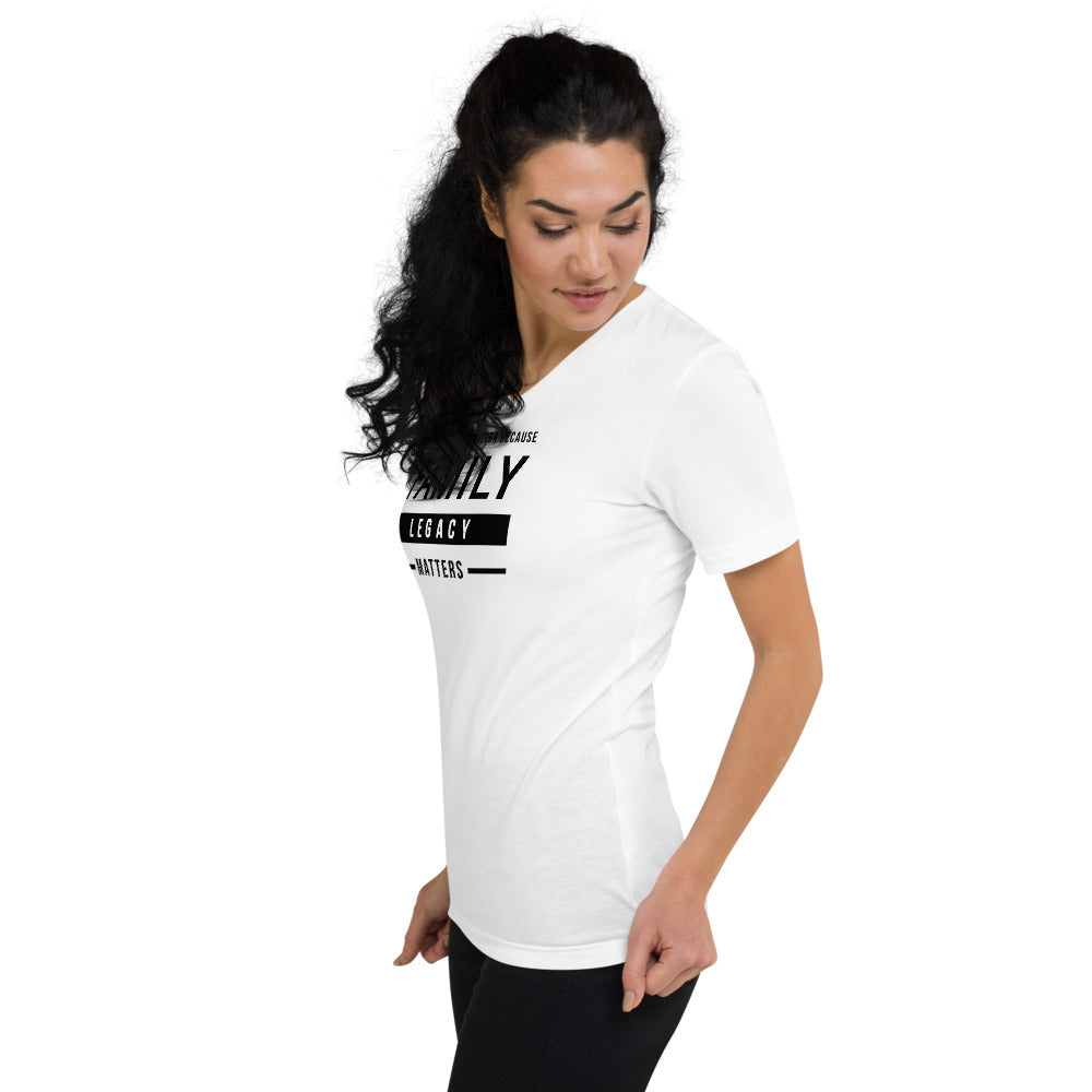 Family Legacy V-Neck T-Shirt - That Family Reunion Chick